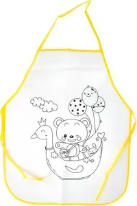 Șorț de desen pentru copii cu șablon de colorat Fandy - Urs