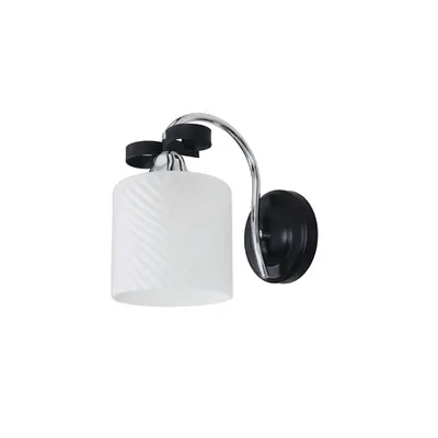 Aplica Agatha Crom+Negru+Alb 1xE27 60W