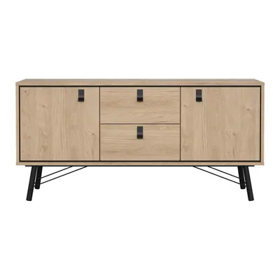 Comodă în culoare naturală cu aspect de lemn de stejar 150x72x40 cm Ry – Tvilum