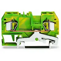 2-conductor ground terminal block; 4 mm²; center marking; for DIN-rail 35 x 15 and 35 x 7.5; CAGE CLAMP®; 4,00 mm²; green-yellow