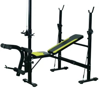 Banca Fitness cu Spatar Reglabil HOMCOM 175x110x202cm | Aosom Romania