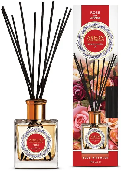 Bețișoare de tămâie Areon Lavender Oil - Rose, 150 ml