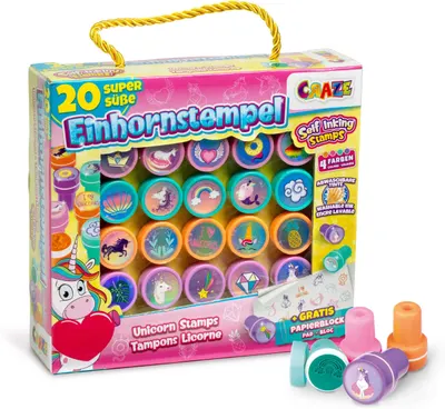 Set de timbre pentru copii Craze - Unicorni multicolori