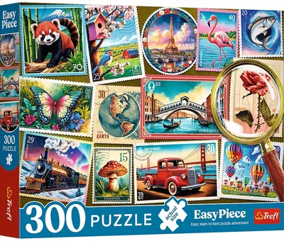 Puzzle Trefl din 300 XXL piese - Timbre poștale