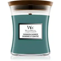 Woodwick Evergreen Cashmere lumânare parfumată cu fitil din lemn