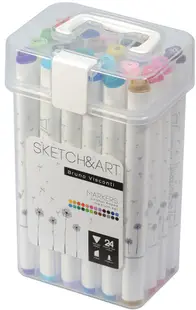 Set de markere Bruno Visconti Sketch&Art - 24 de culori