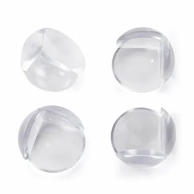 Set protectIi, Feedo, Pentru colturi ascutite, Usor de instalat, 3.6 x 3.6 x 2.7 cm, 4 bucati, Transparent