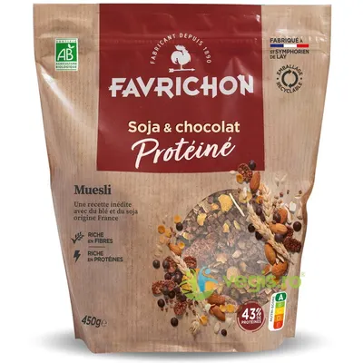 Musli cu 43% Proteine, Soia si Ciocolata Ecologic/Bio 450g