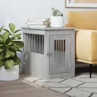 vidaXL Ladă pentru câini, gri sonoma, 45x62x59 cm, lemn prelucrat