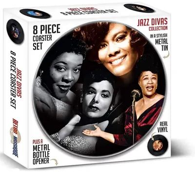 Suporturi de pahare Retro Musique Music: Jazz - Divas, 8 bucati