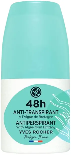 Yves Rocher Bain Nature Antiperspirant roll-on 48H, culoarea apei, 50 ml