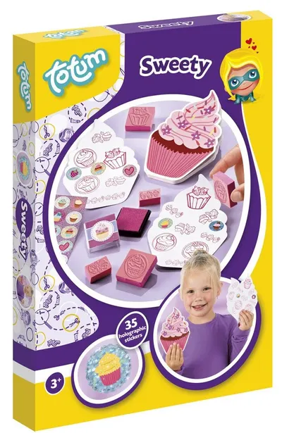 Set de creatie Totum - Decoreaza, singur, cu stampile cu prajituri