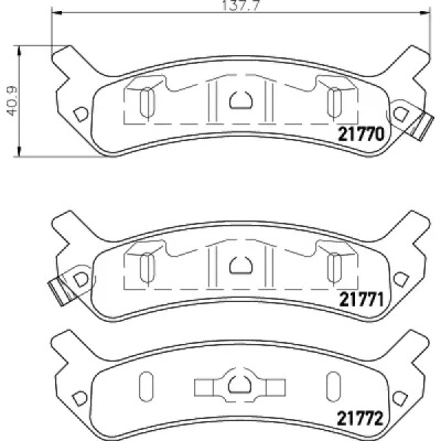 Set placute frana, frana disc HELLA 8DB 355 016-901