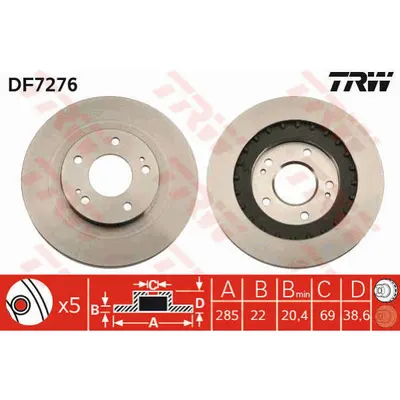 Disc frana TRW DF7276