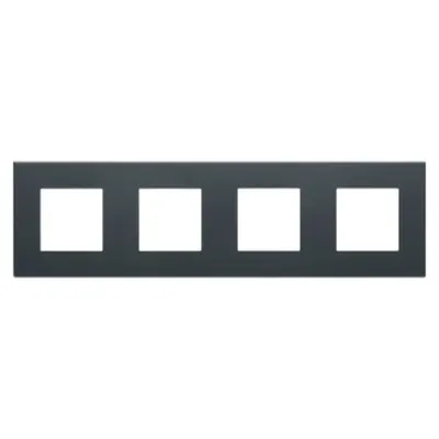 Placa Ornament Dahlia - in Technopolymer - 4 Modul Horizontal/vertical - Anthracite Grey