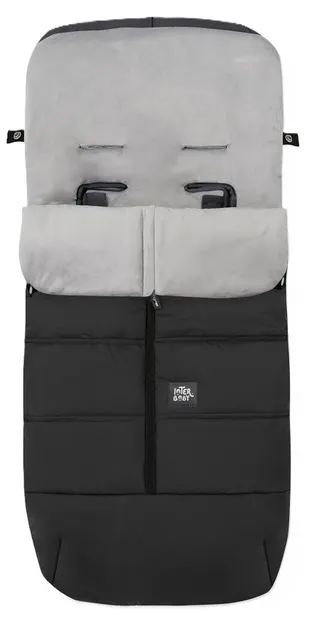 Sac universal pentru cărucior Interbaby - Coral Fleece, 105 x 46 cm, Black