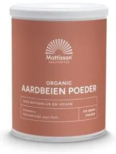 Mattisson Healthstyle Pudră Organică de Căpșuni, 125 g