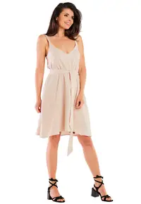 Rochie M261 - M261 - Bej - Bumbac