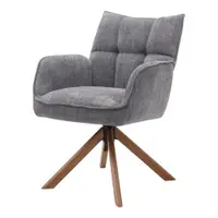 Set de scaune de sufragerie gri 2 buc. tapițat Marilla – Unique Furniture