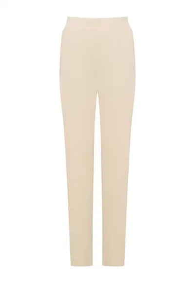 Pantaloni dama Ramu - Bumbac - Bej deschis