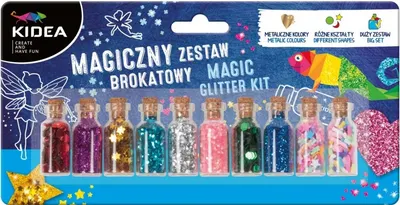 Kidea set creativ de brocarturi și paiete - 10 borcane