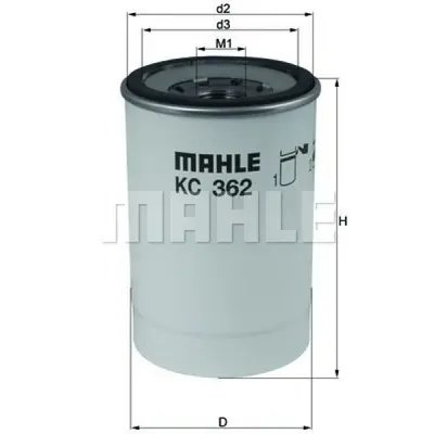 Filtru combustibil MAHLE ORIGINAL KC 362D
