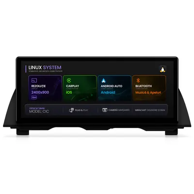 Navigatie BMW Seria 5 GT F07 (2009-2016), Linux OS OEM, Varianta CIC, CarPlay Android Auto Wireless, MirrorLink, Camera AHD, 12.3 Inch