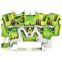 Clema sir de trecere Wago 2201-1307, 3 conexiuni, 1.5mm, verde-galben, TopJobs Push-In