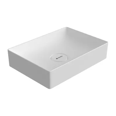 Lavoar baie pe blat Celesta Toronto 50 cm (50 x 36 x 11) ceramica alb mat
