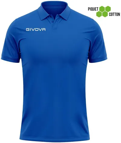 Tricou Polo Givova Polo Cotone Piquet Vară Albastru 2xl