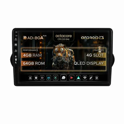Navigatie Fiat Tipo (2015-2021), Android, A-Octacore 4GB RAM + 64GB ROM, 9 Inch - AD-BGA9004+AD-BGRKIT360