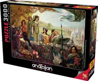 Puzzle Anatolian din 3000 de piese - Lancelot și Guinevere