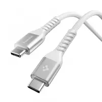 Cablu Date si Incarcare USB-C - USB-C Spigen EB10010CCA, 100W, 1m, Alb ACA11102