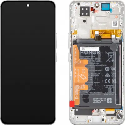 Display cu Touchscreen Honor 200, cu Rama si Acumulator, Argintiu (Moonlight White), Service Pack 0235ALRK