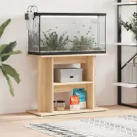 vidaXL Suport acvariu, stejar sonoma, 80 x 35 x 60 cm, lemn prelucrat