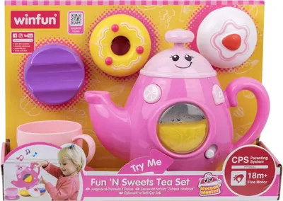 Set de ceai pentru copii WinFun - Distracție și dulciuri, roz