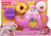 Set de ceai pentru copii WinFun - Distracție și dulciuri, roz
