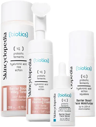 Skincyclopedia Biotics Set – Ser facial, Toner, Cremă și Spumă de curățare 30 + 200 + 50 + 150 ml