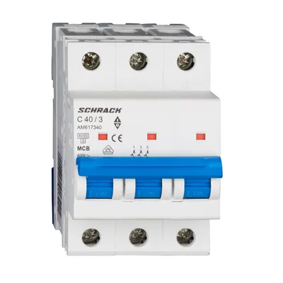 Intreruptor automat modular (MCB) AMPARO 6kA, C 40A, 3-poli