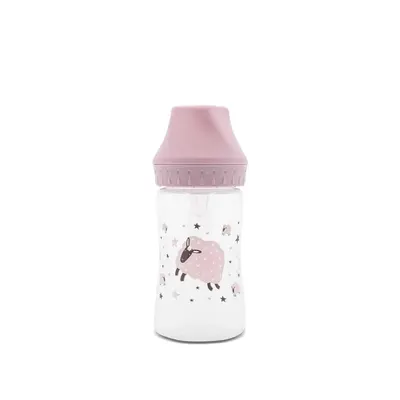 Biberon cu tetina de silicon Lorelli My Friend 250 ml Rose