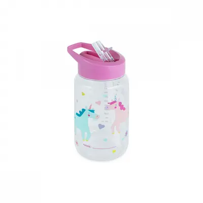 Sticla de tranzitie cu pai Miniland Kiddie Fantasy 450 ml