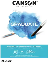 Sketchbook Canson Graduate - Aquarelle, A4, 20 foi