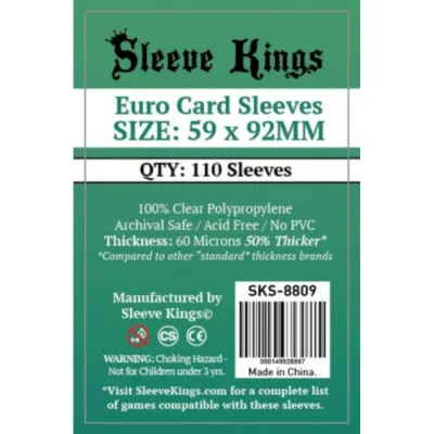 Sleeve Kings Euro Card - 59 x 92 mm