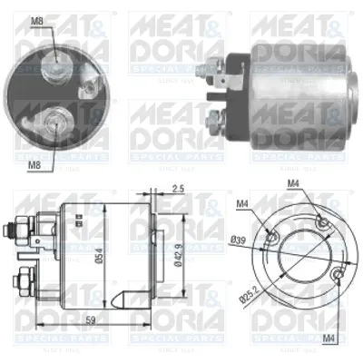 Solenoid Electromotor (12v) Potrivit Nissan Kubistar; Renault Clio I, Clio Ii, Clio Iii, Kangoo, Kangoo Express, Modus, Thalia I, Twingo I, Twingo Ii 1.2-1.5d 01.96