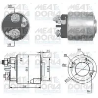 Solenoid Electromotor (12v) Potrivit Nissan Kubistar; Renault Clio I, Clio Ii, Clio Iii, Kangoo, Kangoo Express, Modus, Thalia I, Twingo I, Twingo Ii 1.2-1.5d 01.96-