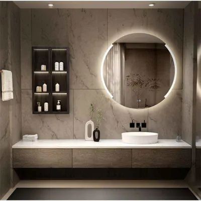 Oglinda baie 60 cm, cu iluminare LED, ceas digital, dezaburire si bluetooth, Fluminia Tivoli Superlight