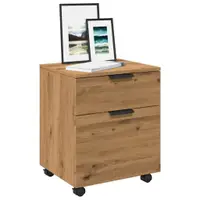 Gossi dulap mobil pentru fisiere cu roti artisan stejar lemn