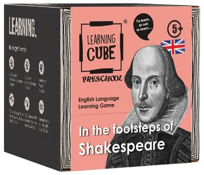 Joc educațional de masă Learning Cubes: In The Footsteps Of Shakespear (limba engleză)