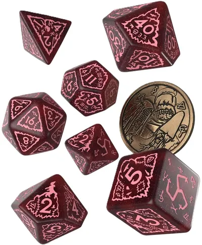Set de zaruri Q-Workshop - The Witcher: Crones - Set de zaruri Whispess (8 buc.)