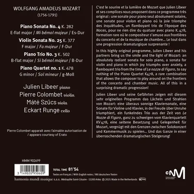Mozart 1-2 -3-4. Solo, Duo, Trio, Quartet